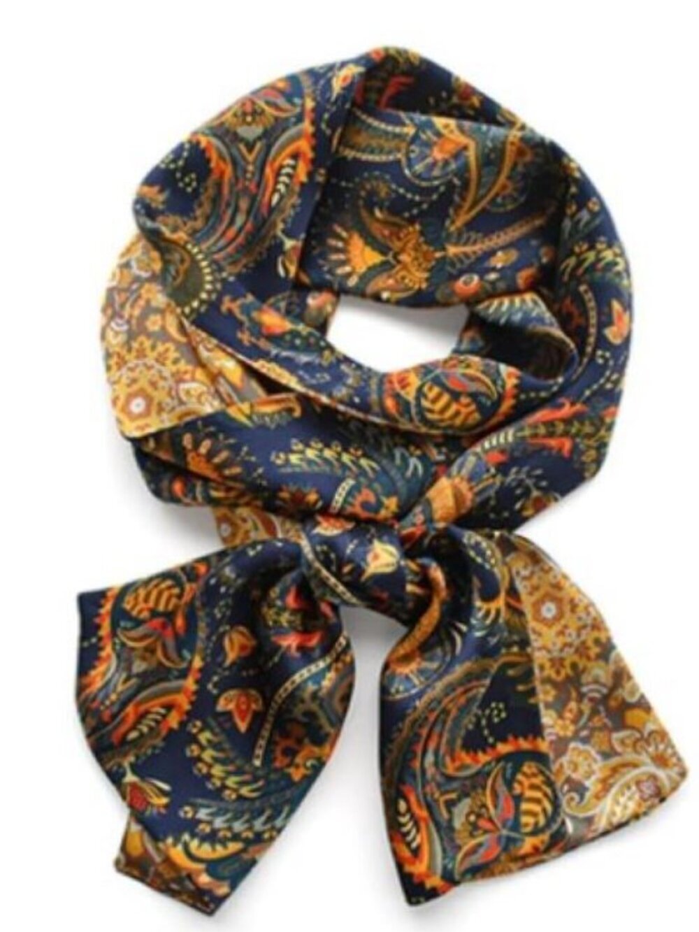 Andantino Bufanda 100% Silk Scarf Paisley Floral